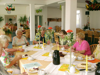 Im Restaurant der Seniorenresidenz Großziethen