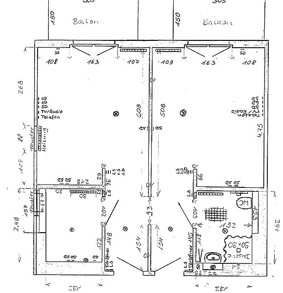 Grundriss einer Wohnung in der Seniorenresidenz in Großziethen Grundriss einer Wohnung in der Seniorenresidenz in Großziethen